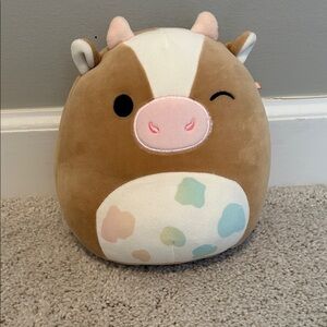 Squishmallows Brown and White Cow Plush